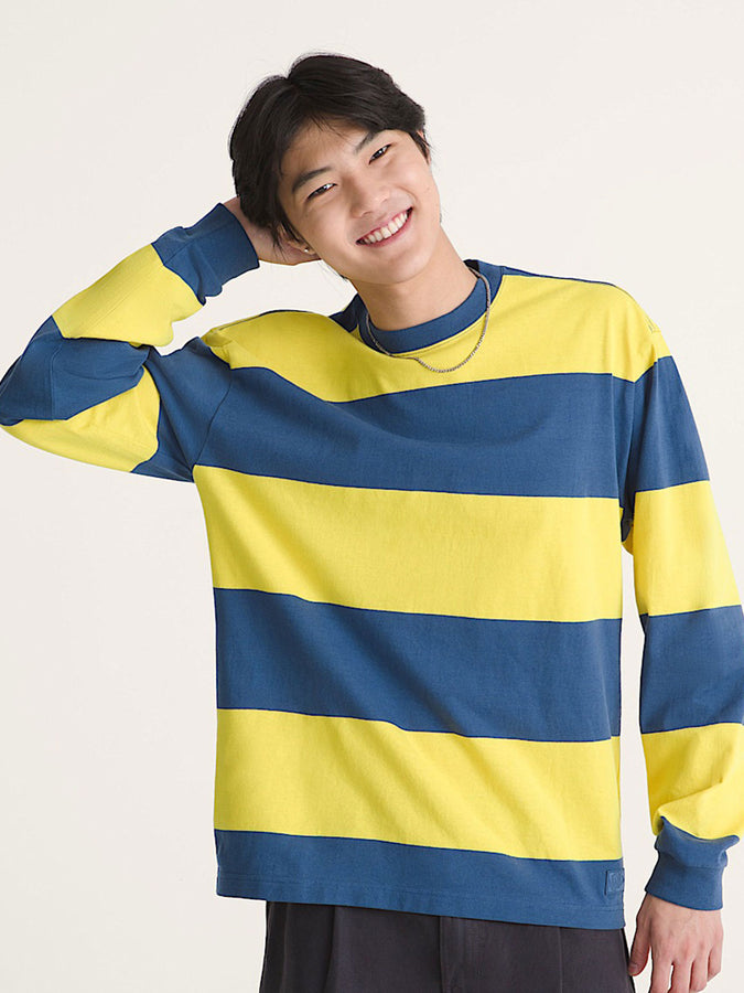Vans Rugby Stripe Long Sleeve T-Shirt Fall 2026 | DUSTY GOLD (GRV)