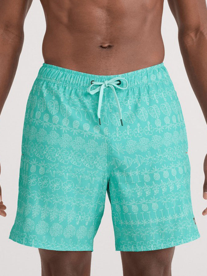 Saxx Oh Buoy 2N1 Volley 7'' Island Lineup Surf Blue Boardshorts | ISLAND LINEUP SURF BLUE (ILS)