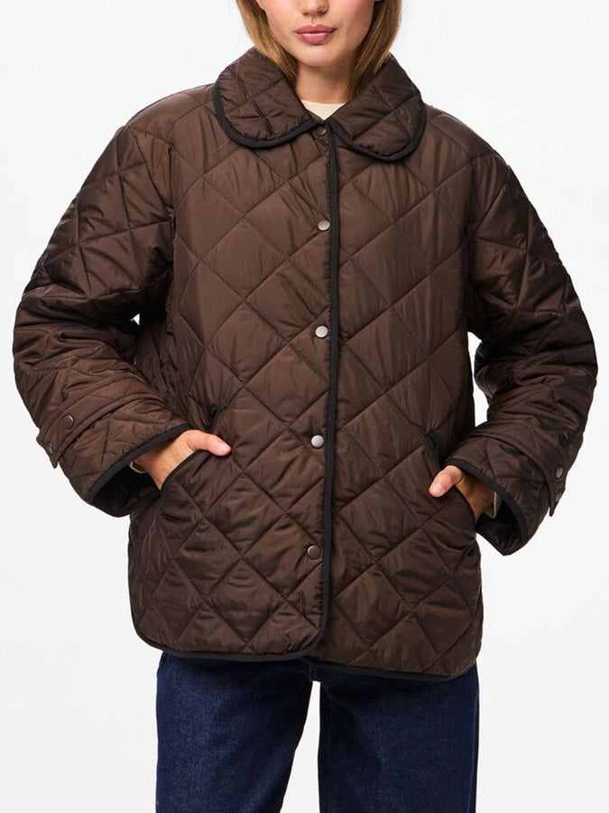 Pieces Emily Short Quilted Jacket Fall 2026 | HOT FUDGE
