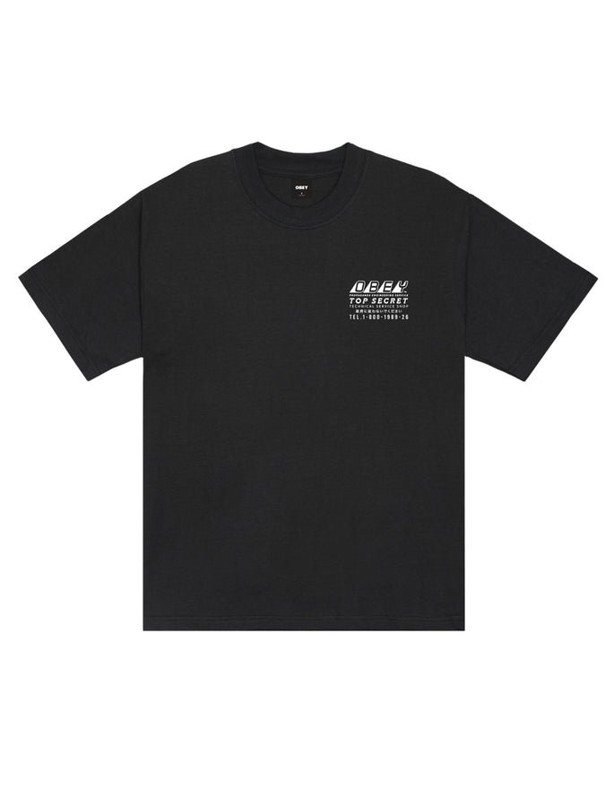 Obey Top Secret T-Shirt Fall 2026 | VINTAGE BLACK (VBL)