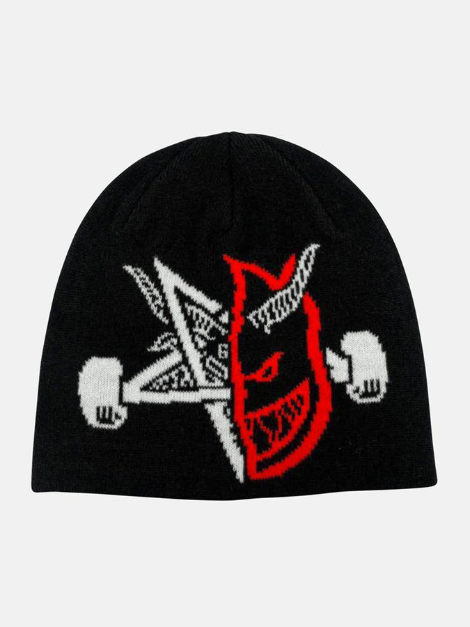 Thrasher x Spitfire Thrash And Burn Skully Beanie | BLACK