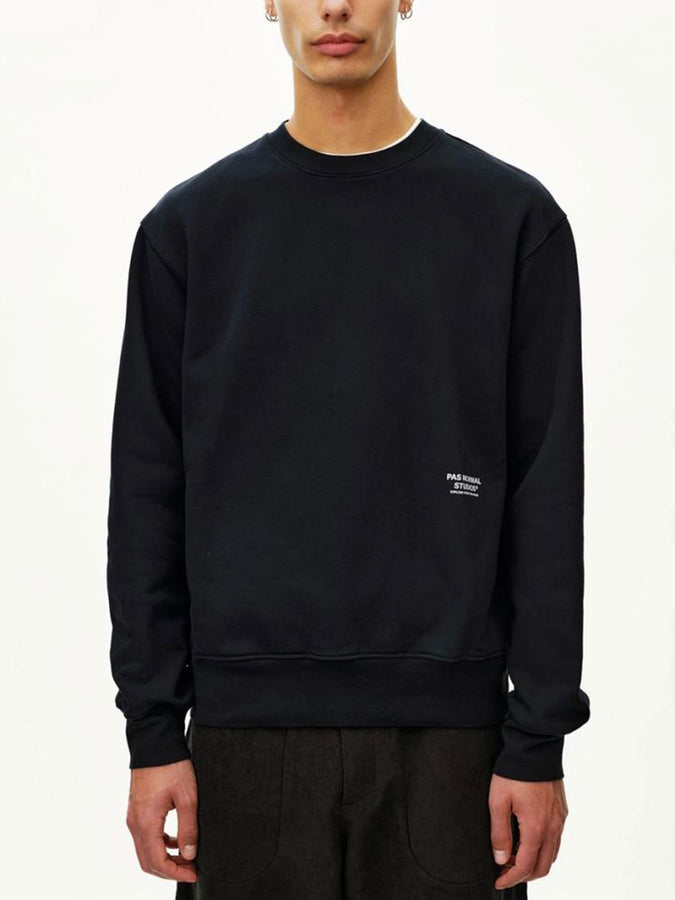 Pas Normal Studios Off-Race Crewneck Sweatshirt Fall 2026 | BLACK