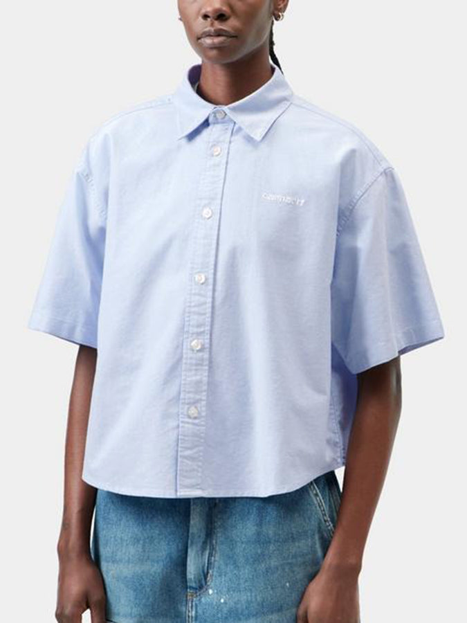 Carhartt Wip Kaia Short Sleeve Buttondown Shirt Fall 2026 | BLEACH/WHITE