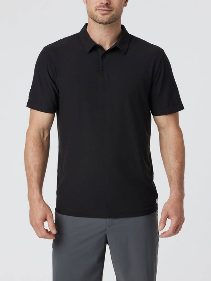 Vuori Strato Tech Short Sleeve Polo Spring 2026 | BLACK (BLK)