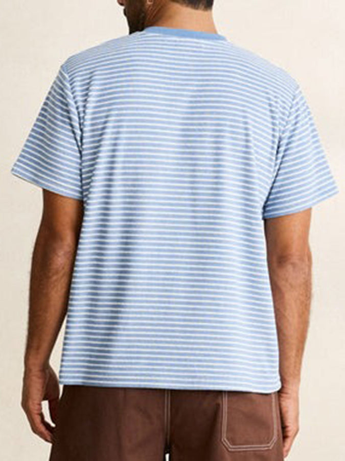 Rhythm Vintage Terry Stripe T-Shirt Fall 2026 | BLUE