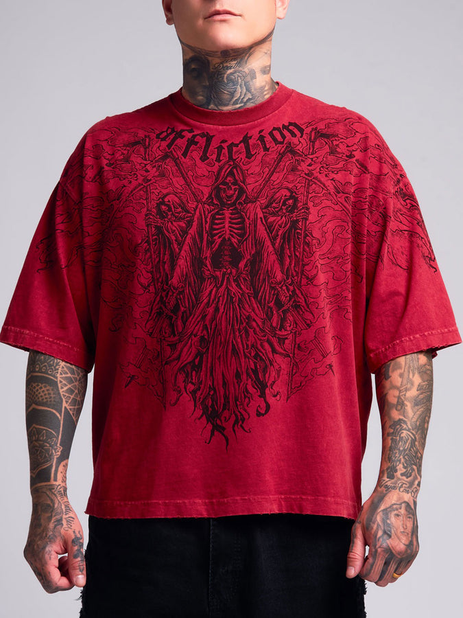 Affliction Dark Summon T-Shirt Fall 2026 | AFFLICTION RED LAVA WASH