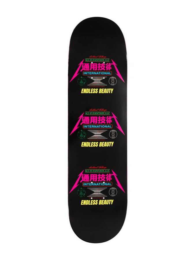 Sci-Fi Fantasy Neoliberal Beauty Skateboard Deck | BLACK