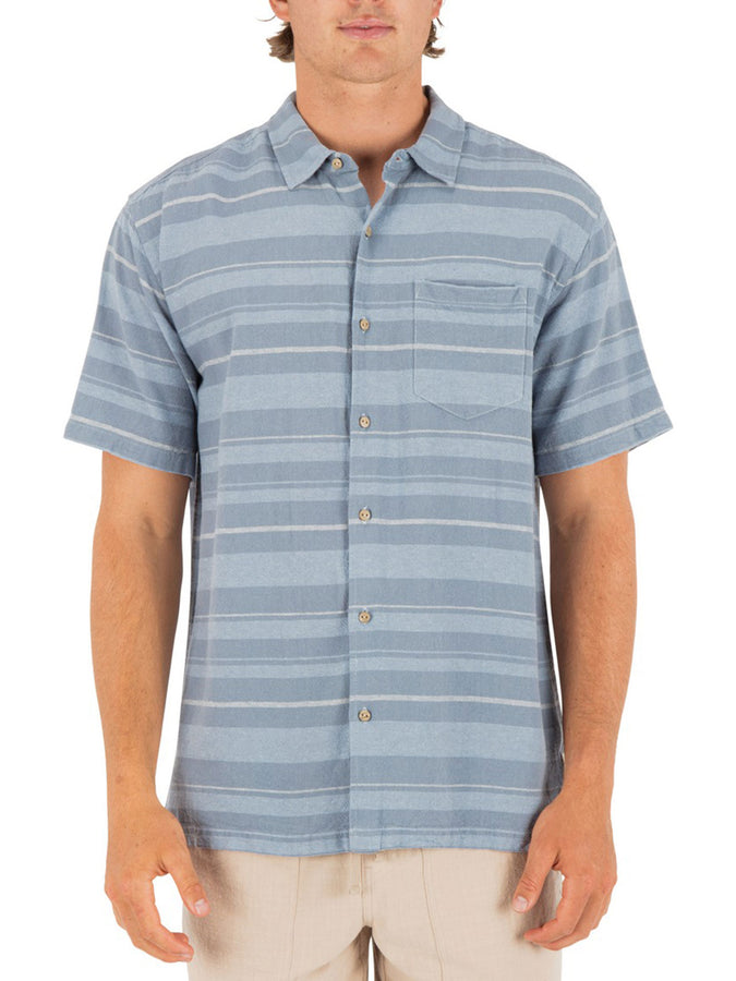 Hurley Oceanside Short Sleeve Buttondown Shirt Spring 2026 | WORKER BLUE (420)