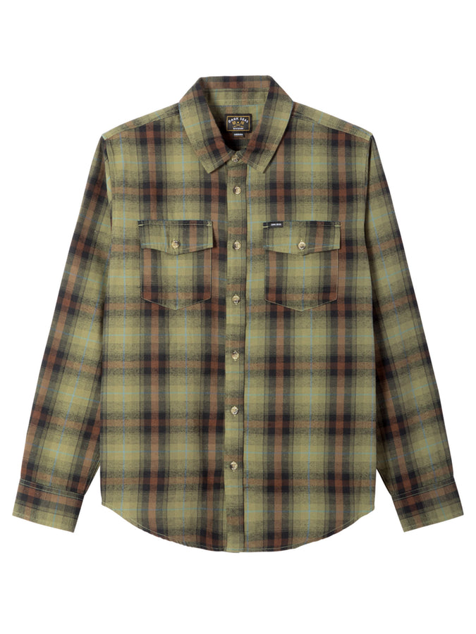Dark Seas Arrowhead Long Sleeve Buttondown Shirt Holiday 2025 | GREEN/BLACK