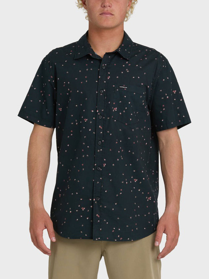 Quiksilver Ditsy Blossom Short Sleeve Buttondown Shirt Spring 2026 | ANTHRACITE (ANH)