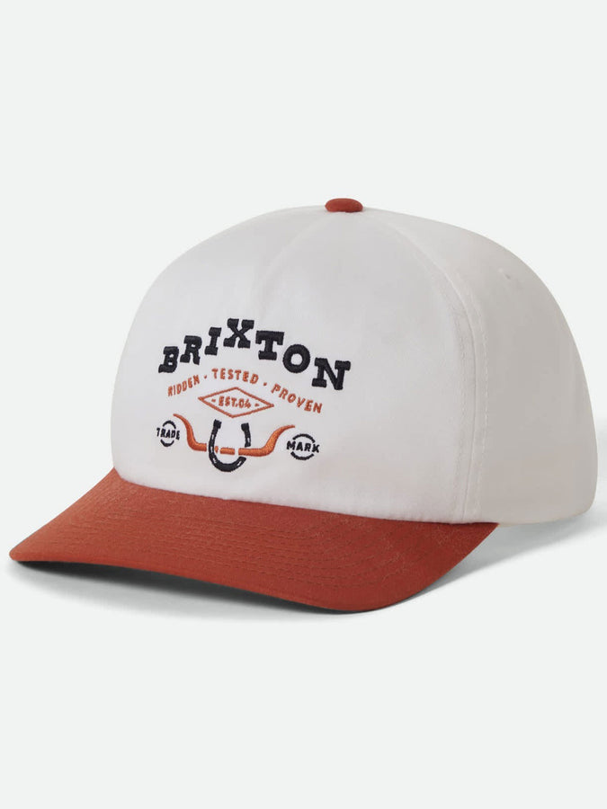 Brixton Beekman Snapback Hat Spring 2026 | OFF WHITE/RUST