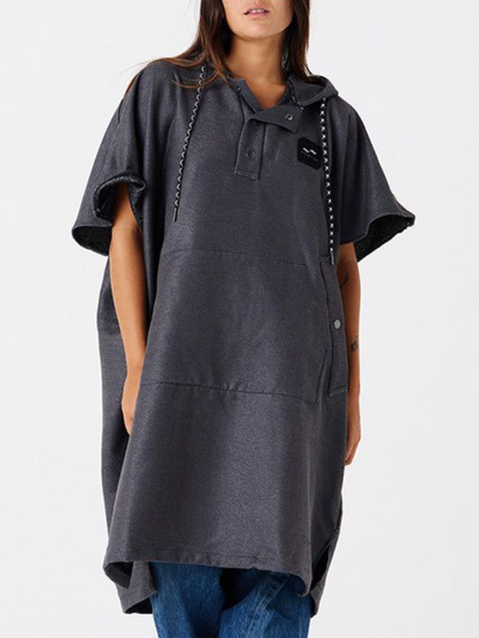 Slowtide Poncho Daybreak Black Towel | BLACK