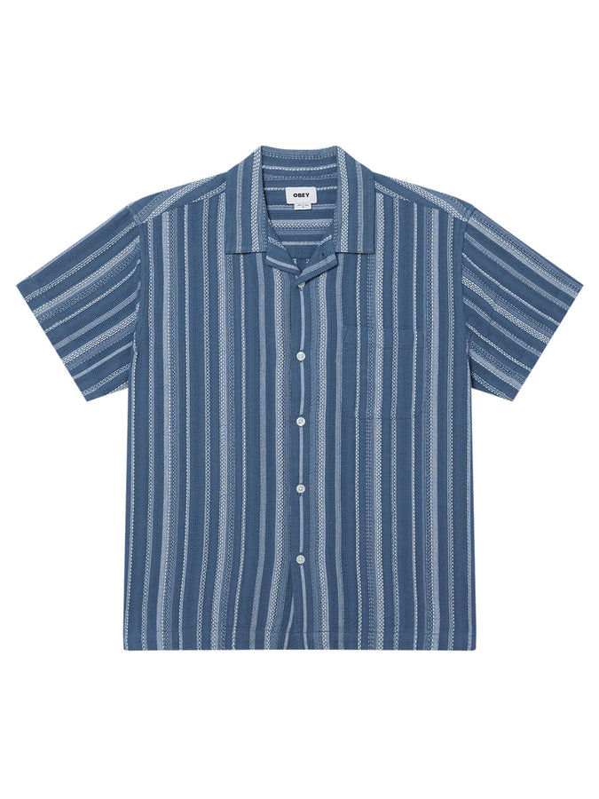 Obey Hugh Short Sleeve Buttondown Shirt Spring 2026 | DULL BLUE MULTI (DLB)