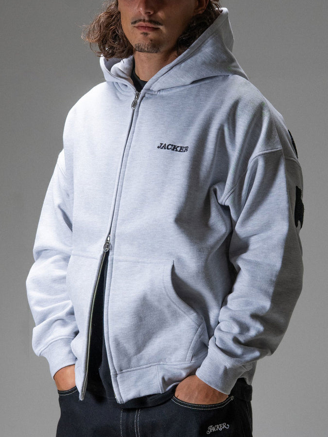 Jacker Notorious Grey Zip Hoodie Fall 2026 | GREY