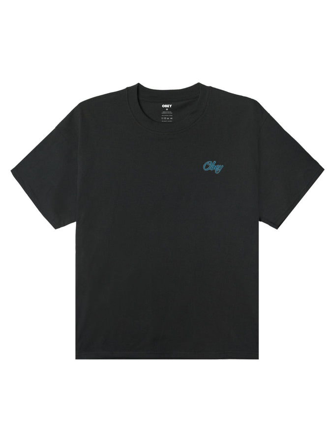 Obey Airbrushed Pink T-Shirt Spring 2026 | VINTAGE BLACK (VBL)