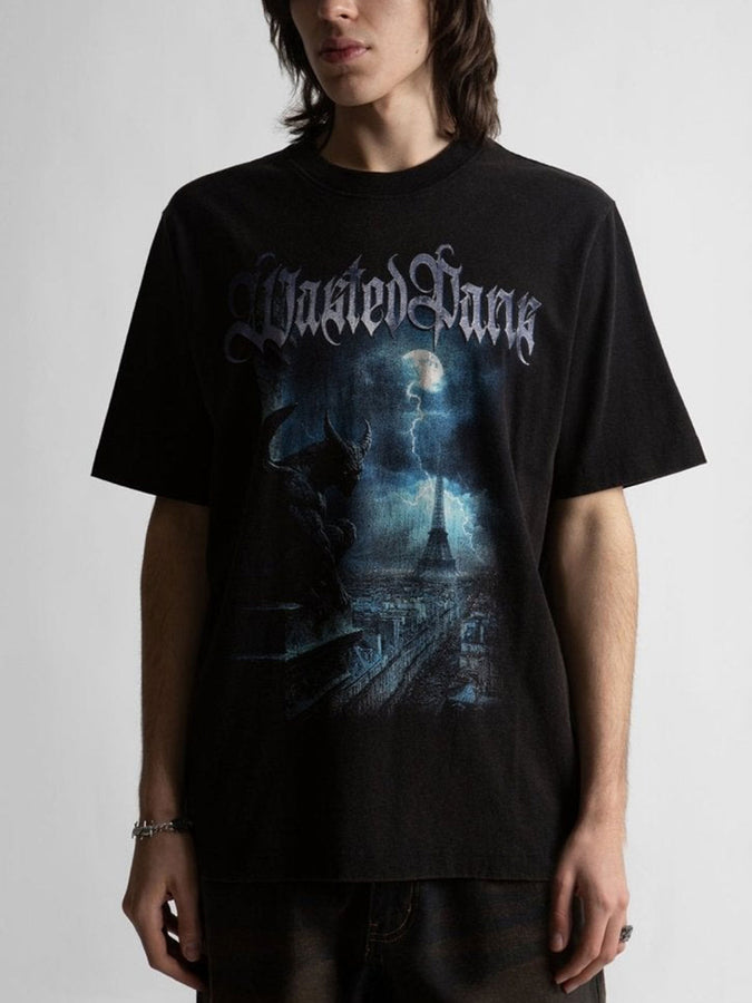 Wasted Paris Gargoyle T-Shirt Spring 2026 | FADED BLACK
