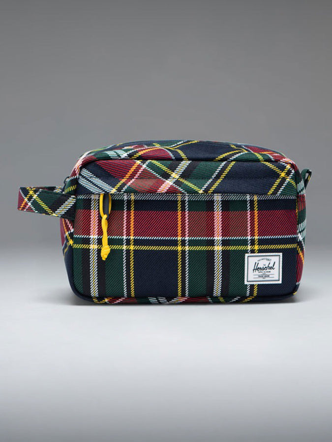 Herschel Chapter Plaid Travel Kit | YELLOW STRIPE PLAID (08249)