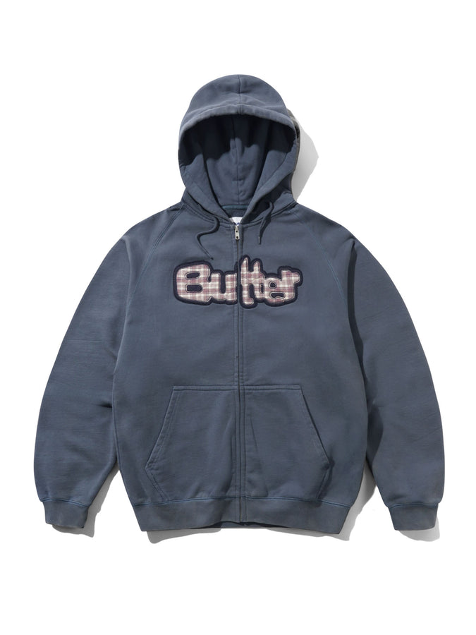 Butter Goods Stretch Zip Up Hoodie Fall 2026 | WASHED NAVY