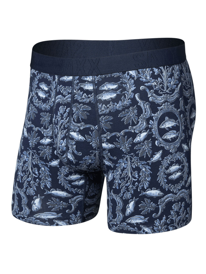 Saxx DropTemp Cooling Cotton Backsplash Dark Ink Boxer | BACKSPLASH DARK INK (BDN)