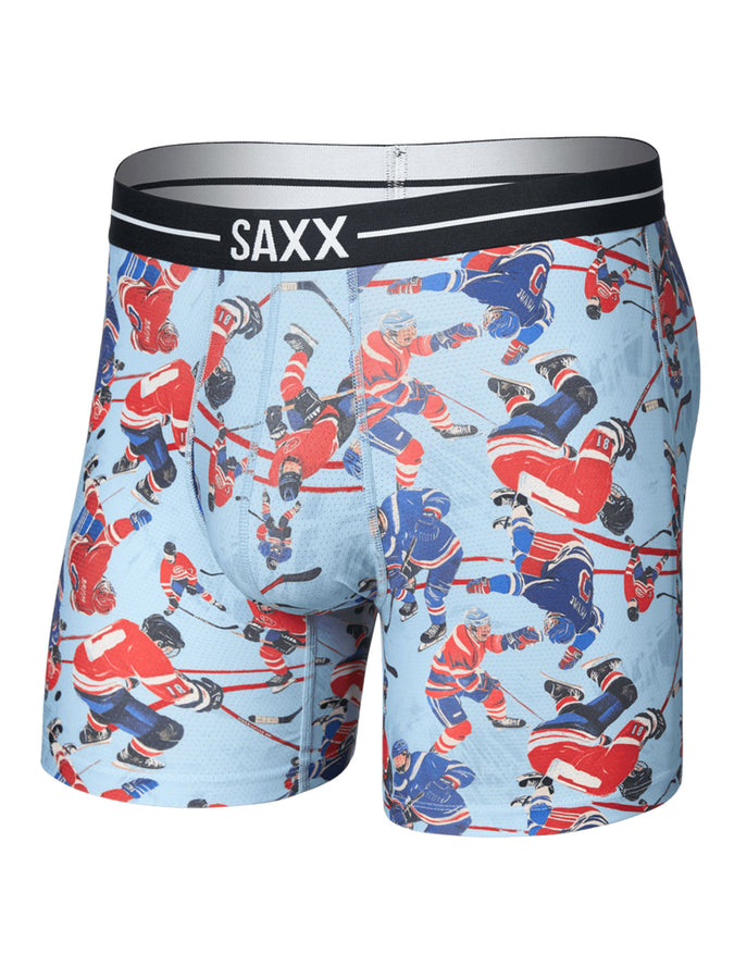 Saxx Volt Breathable Mesh Hockey Brawl Blue Boxer | HOCKEY BRAWL BLUE (HBB)