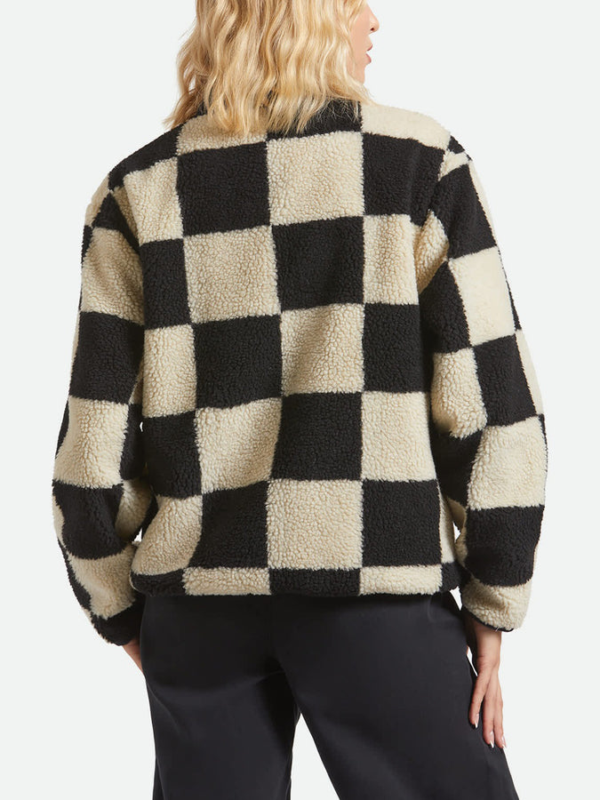 Brixton Deliah Sherpa Jacket Holiday 2025 | BLK/NATURAL FINISH LINE CHECK