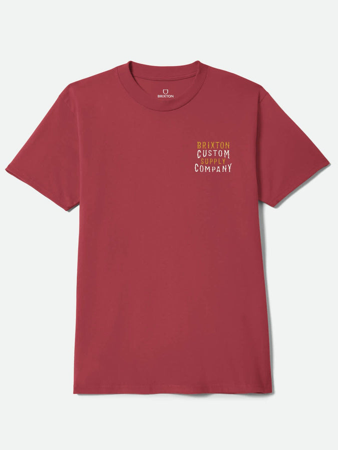 Brixton Wheaton T-Shirt Spring 2026 | ROBUST RED WORN WASH