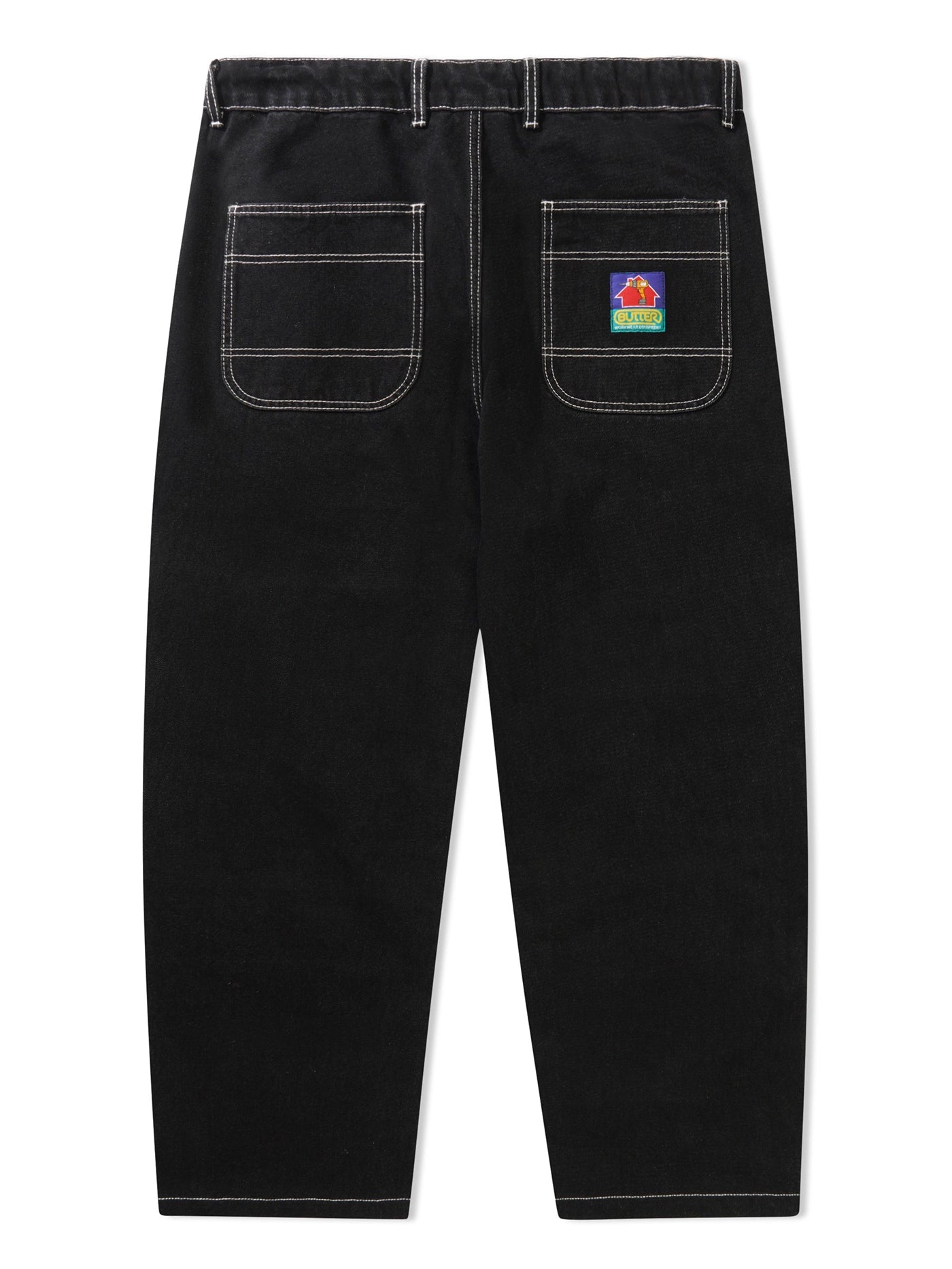 Butter Goods Work Double Knee Washed Black Pants Spring 2024