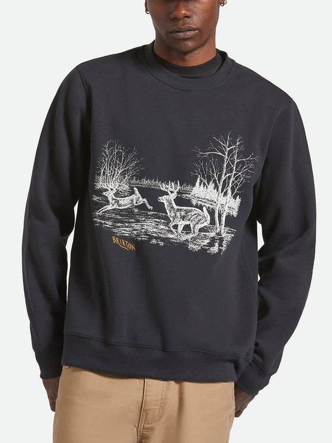 Brixton Gallop Crewneck Sweatshirt Fall 2025 | BLACK
