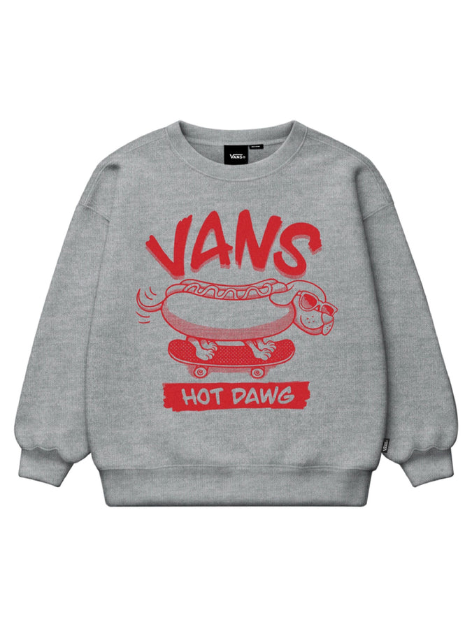 Vans Hot Dawg Crewneck Sweatshirt (Kids 2-7) Fall 2026 | CEMENT HEATHER (02F)