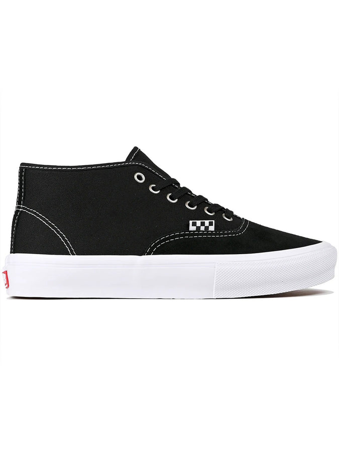 Vans Skate Authentic Mid Black/White Shoes Spring 2026 | BLACK/WHITE (Y28)
