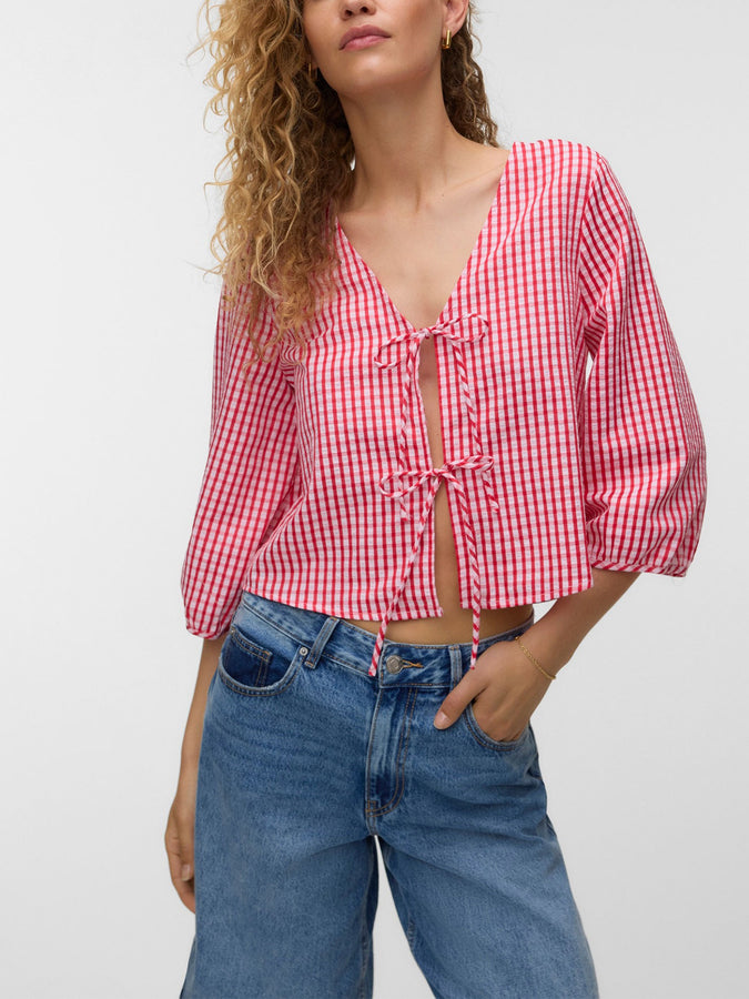 Vero Moda Camilla 3/4 Sleeve Top Summer 2026 | PINK-A-BOO