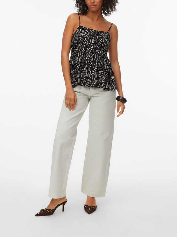 Vero Moda Easy Joy Detail Tank Top Summer 2026 | BLACK