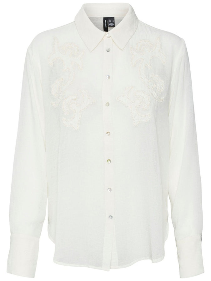 Vero Moda Pearl Long Sleeve Buttondown Shirt Summer 2024 | BIRCH