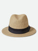 Brixton Roma Straw Fedora Hat Spring 2025