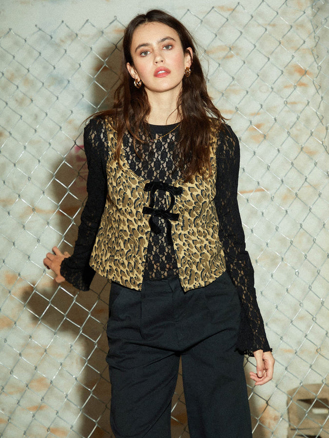 Brixton Magnolia Tie Tank Top Holiday 2025 |BROWN CHEETAH