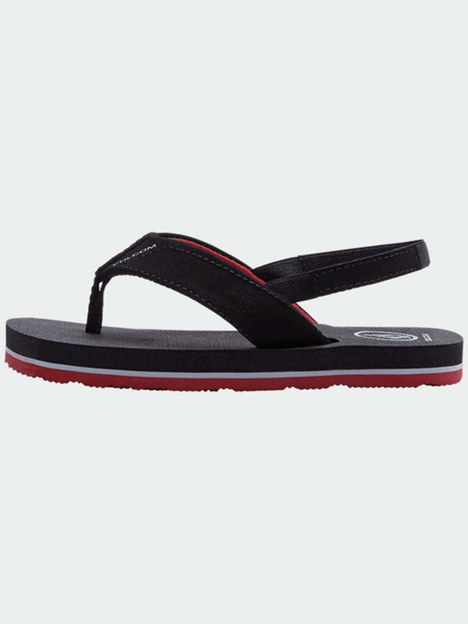 Volcom Victor 2 Sandals (Kids 2-7) Spring 2026 | BLACK/RED (BRD)