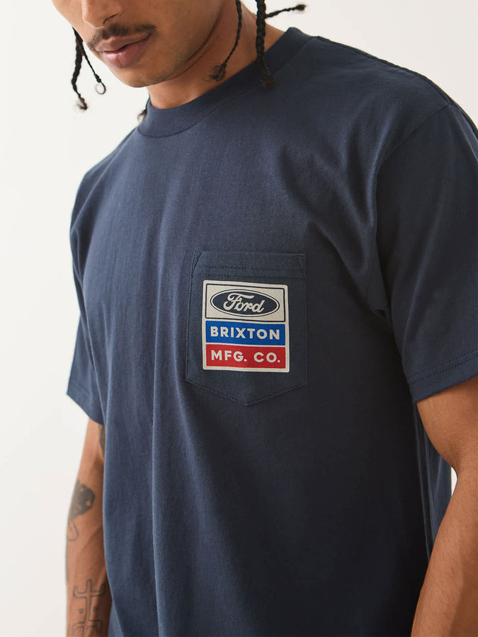 Brixton X Ford Service Dept Pocket T-Shirt Fall 2026 | AMERICAN NAVY