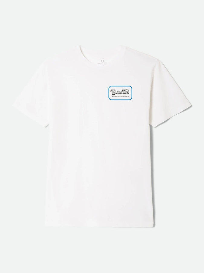 Brixton Grade Short Sleeve Buttondown Shirt Summer 2026 | WHITE/WASHED BLACK/MEDIUM BLUE