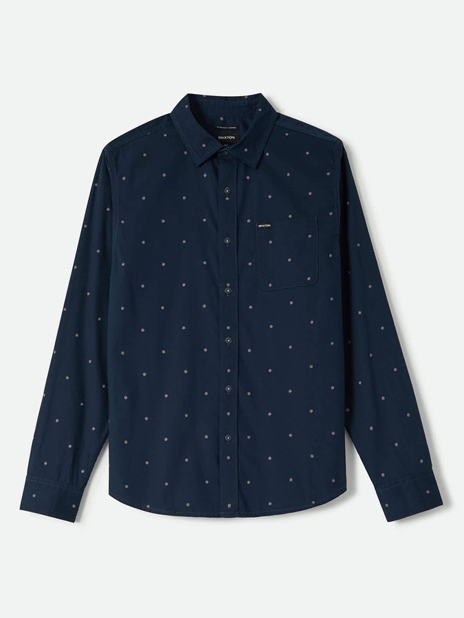 Brixton Pacific Zip Sweater Holiday 2026 | WASHED NAVY GEO