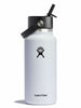 Hydro Flask 32oz Wide Mouth with Flex Straw Cap White Bottle 2024