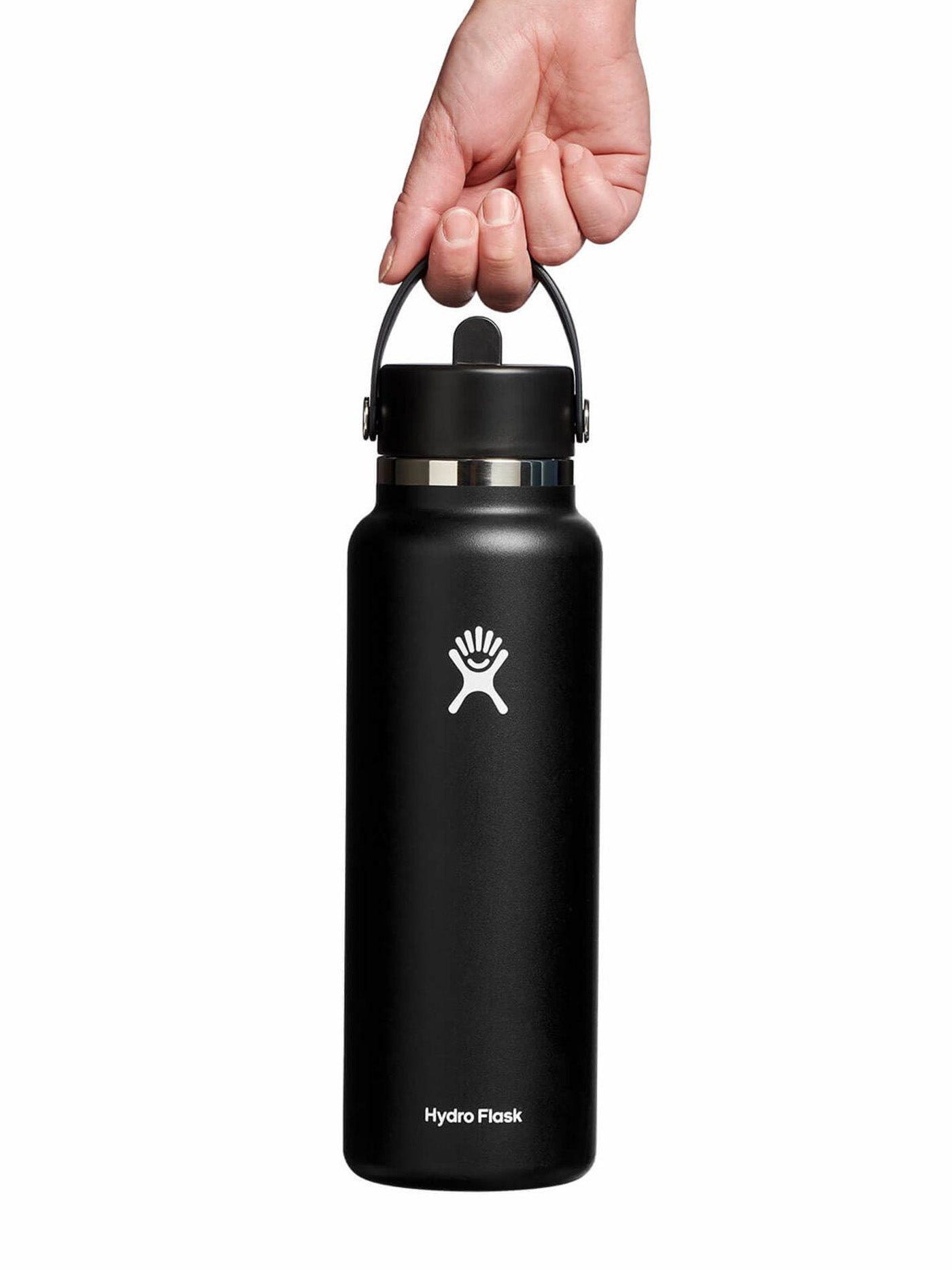 Hydro Flask 40 oz Wide Flex Straw Cap Black Bottle