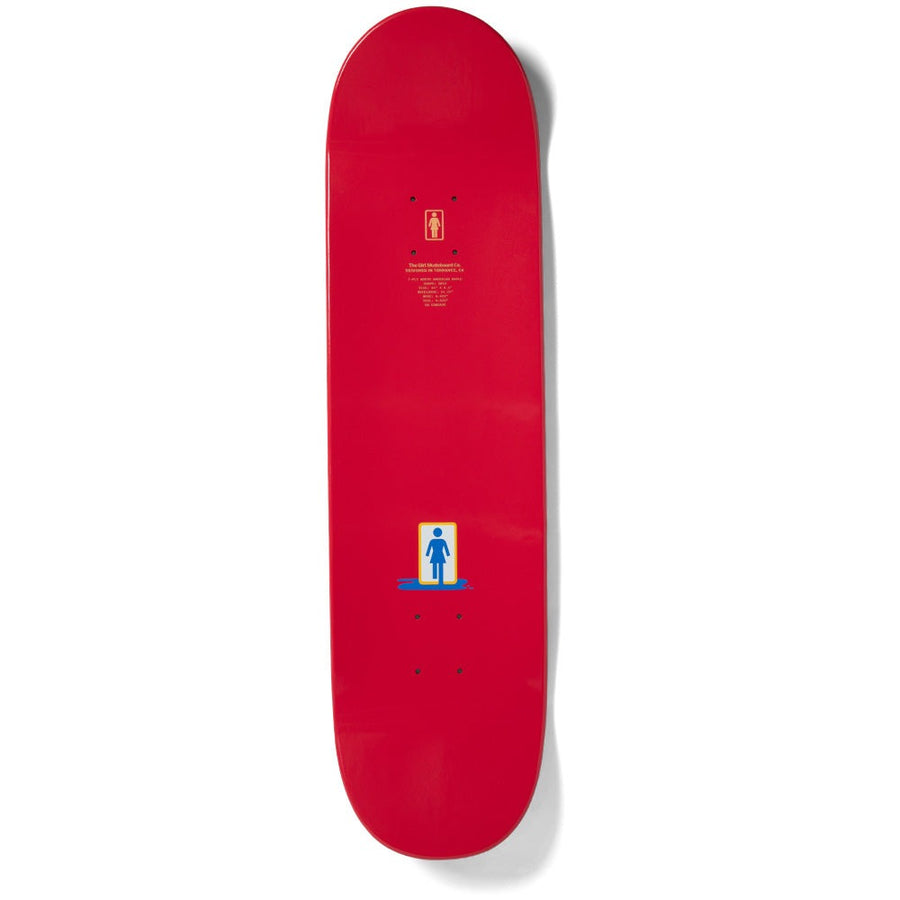 Girl Geering Blood Bath Red 8.5'' Skateboard Deck | RED