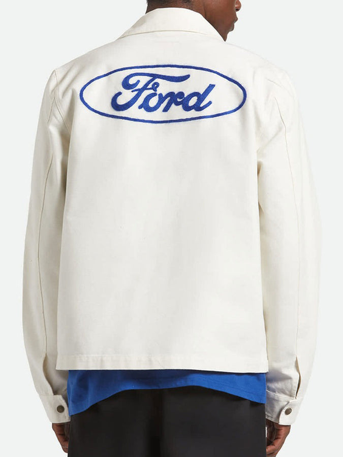 Brixton x Ford Number One Garage Jacket Fall 2025 | WIMBLEDON WHITE