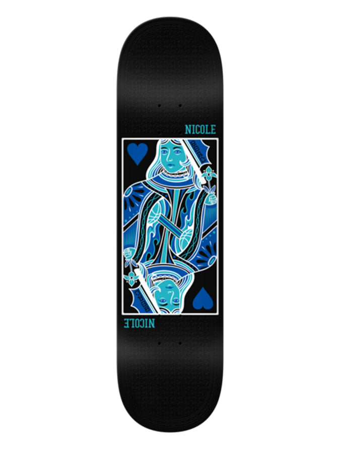Real Nicole Queen Of Hearts Twin Nose 8.25'' Skateboard Deck | BLACK