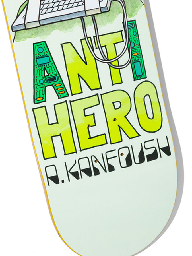 Anti-Hero Anti-Intelligence Kanfoush 8.4'' Skateboard Deck | GREEN