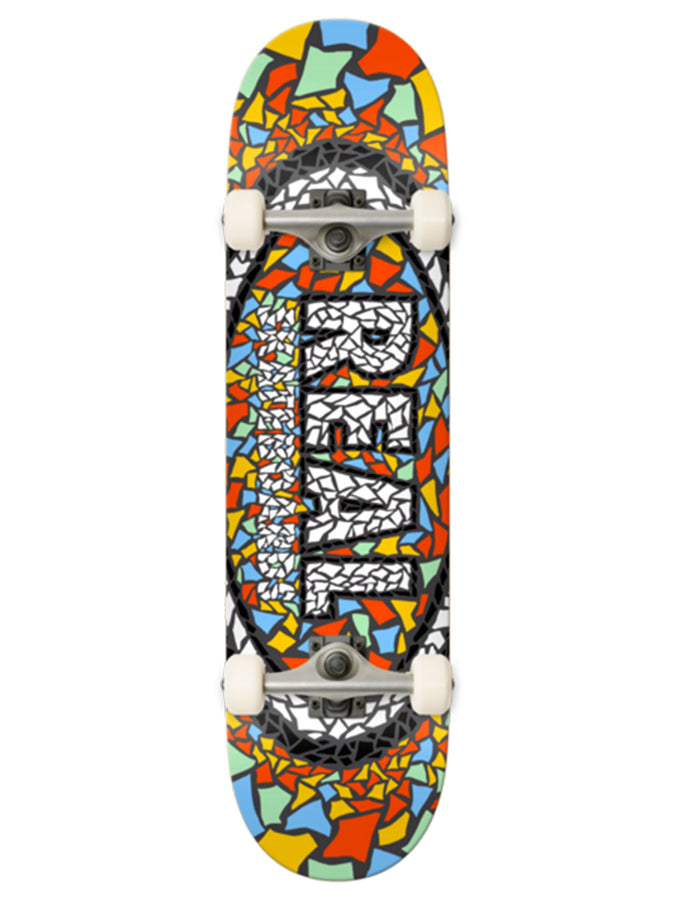 Real Mosaic Oval Recolor 8'' Complete Skateboard | MULTI