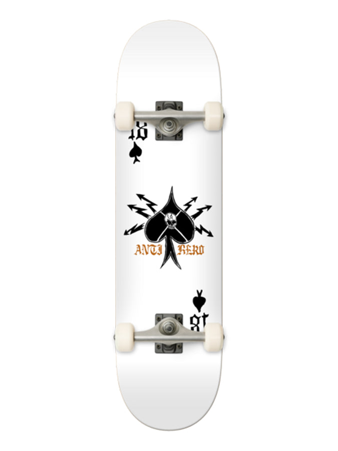 Anti Hero High Card 8.5'' Complete Skateboard | WHITE