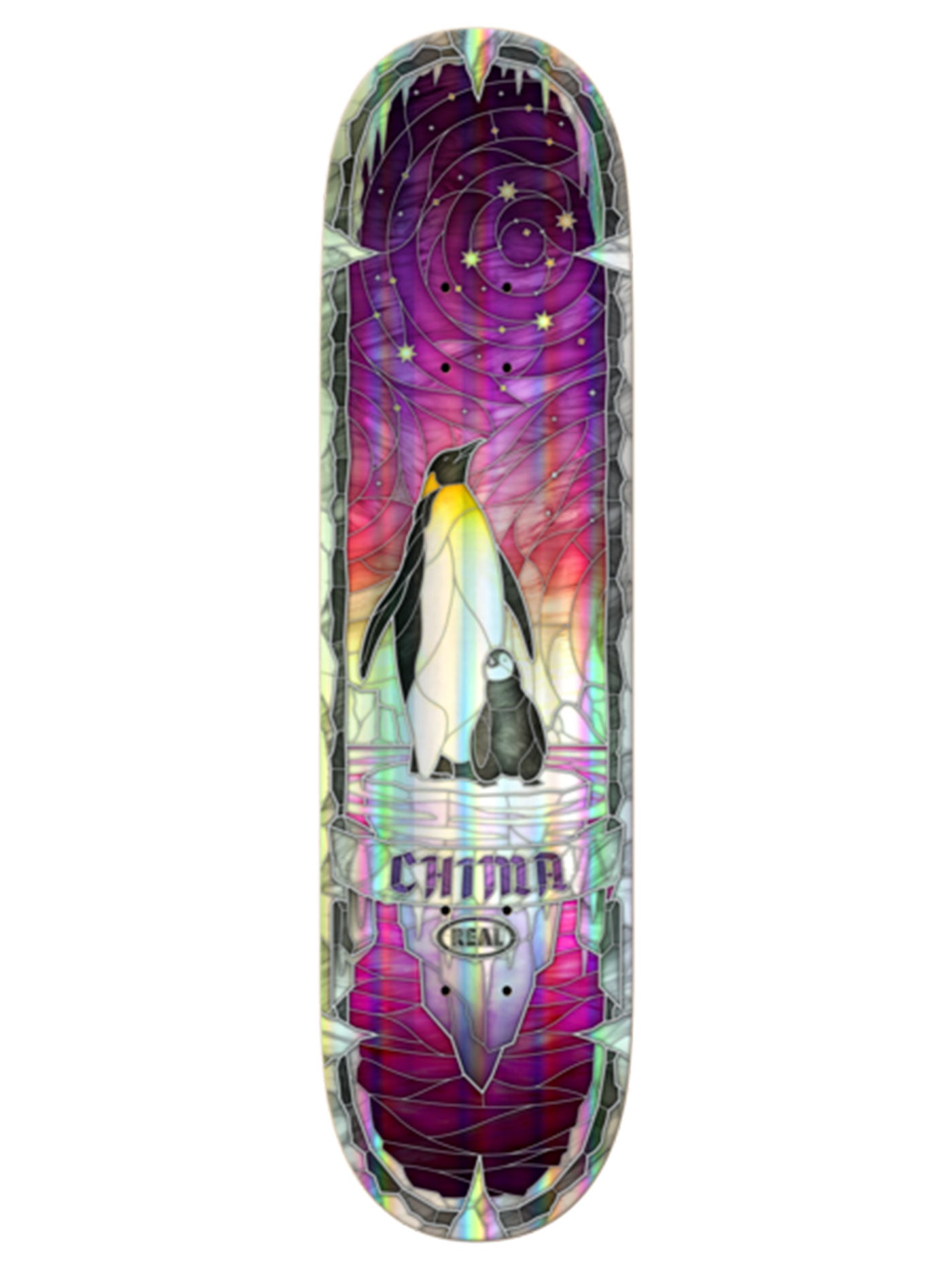 Real Chima Holographic Foil Cathedral 8.25'' Skateboard Deck
