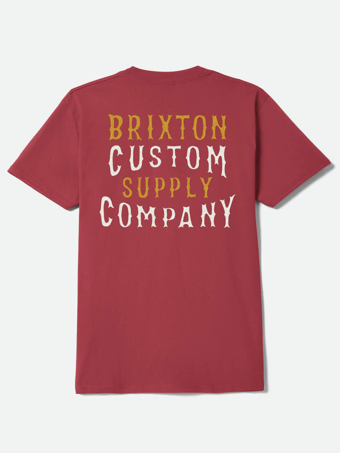 Brixton Wheaton T-Shirt Spring 2026 | ROBUST RED WORN WASH