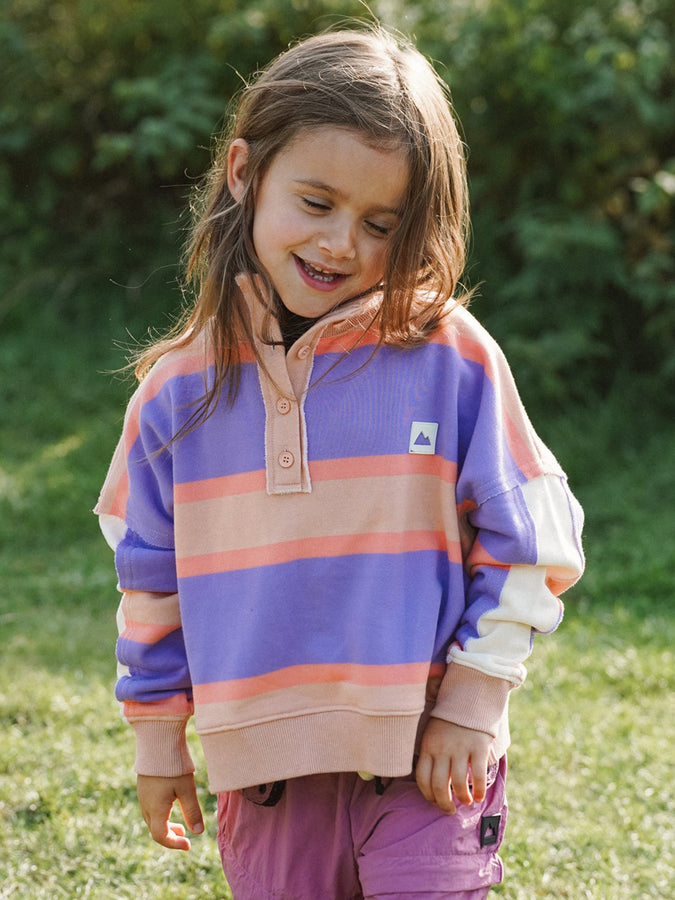 Two Stoked Kids Golden Hour Long Sleeve Polo (Kids 4-11) Fall 2026 | MULTI